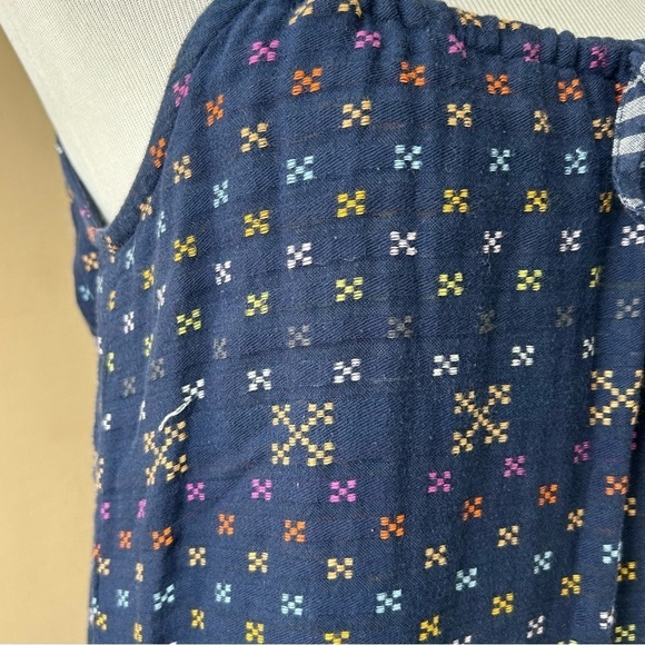 Ace & Jig Tie Neck Jumpsuit Sleeveless Jumper Overall Onesie Romper Blue Size XS - Picture 8 of 11